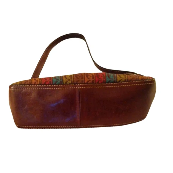 Fossil Boho small shoulder bag multi color. Multi Colors Leather Trim Bag - Picture 5 of 9